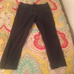 Loft Gray Tie Waist Cargo Pants